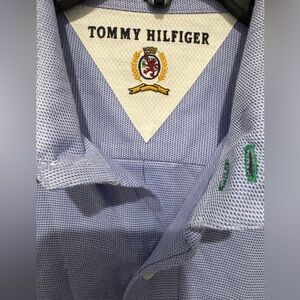 Tommy Hilfiger Blue Textured Button Down Shirt